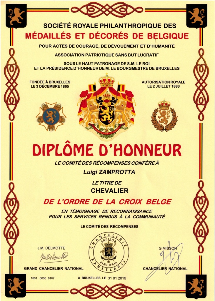 Diplome de Chevalier